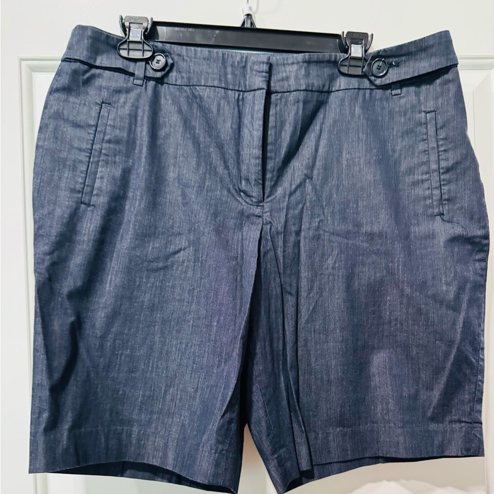 LOFT Dark Blue Tailored Bermuda Shorts